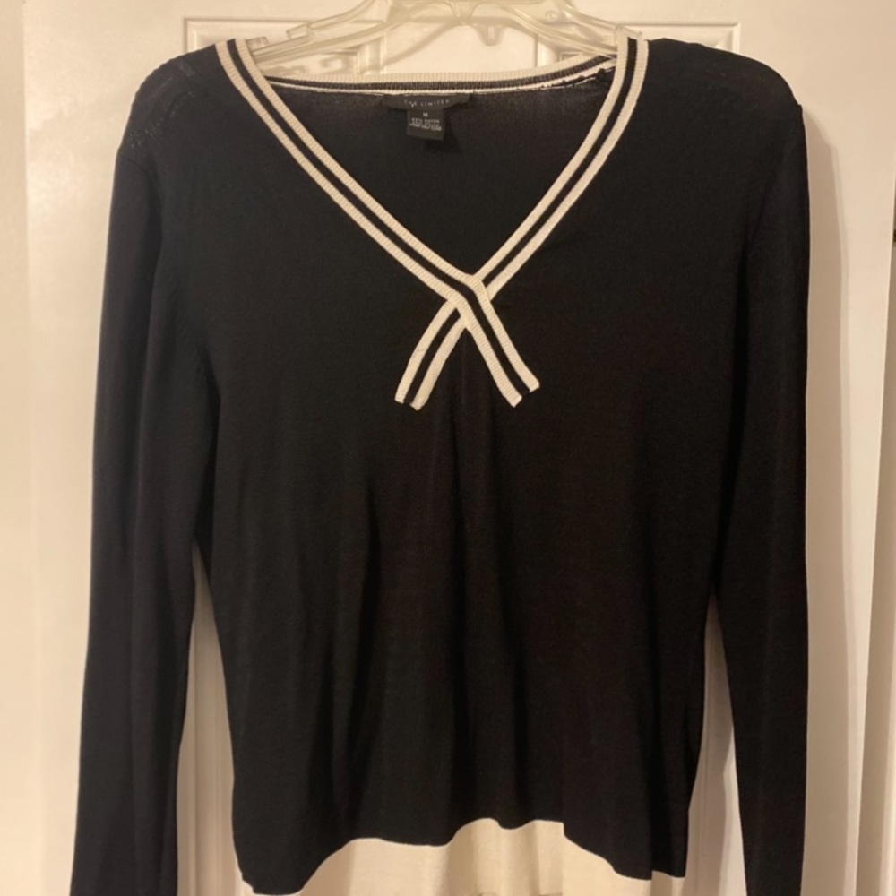 The Limited Red-Lined Black Blouse